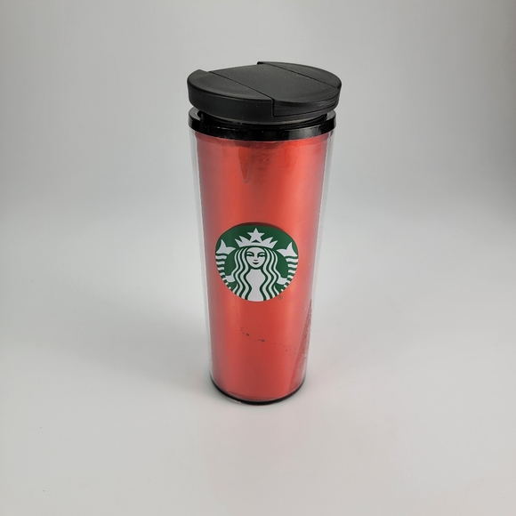 Starbucks Kitchen Starbucks Red Travel Mug 6 Oz Coffee Tumbler